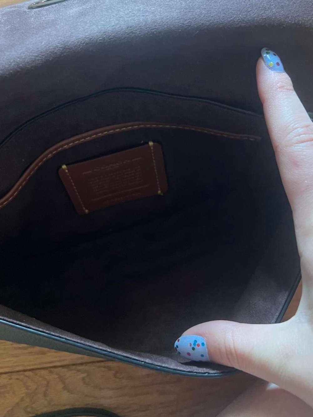 Coach Crosstown Leather Crossbody Bag in Teal with Chain Strap - Picture 5 of 8